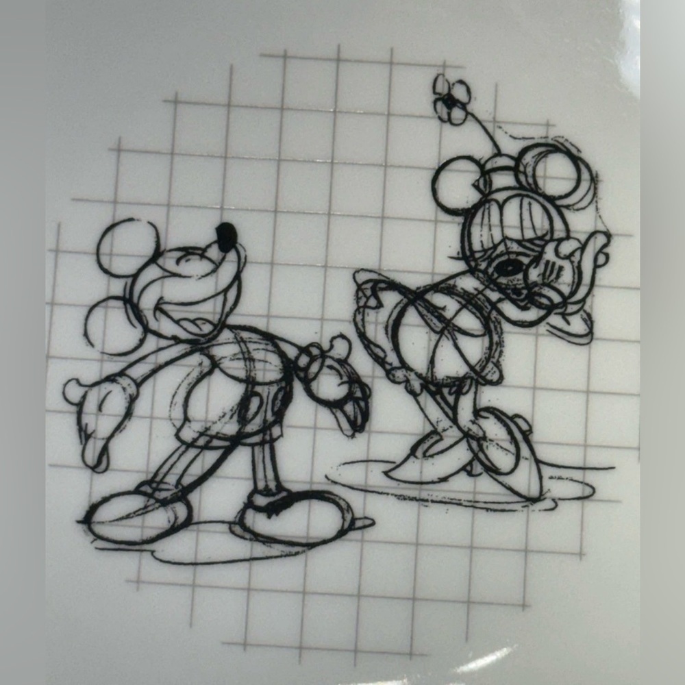 Disney Sketchbook Mickey & Friends 9.5" Salad Serving Bowl Donald Goofy - Picture 8 of 9